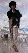 Nicolae Grigorescu Young Shepherd with his Dog oil painting artist